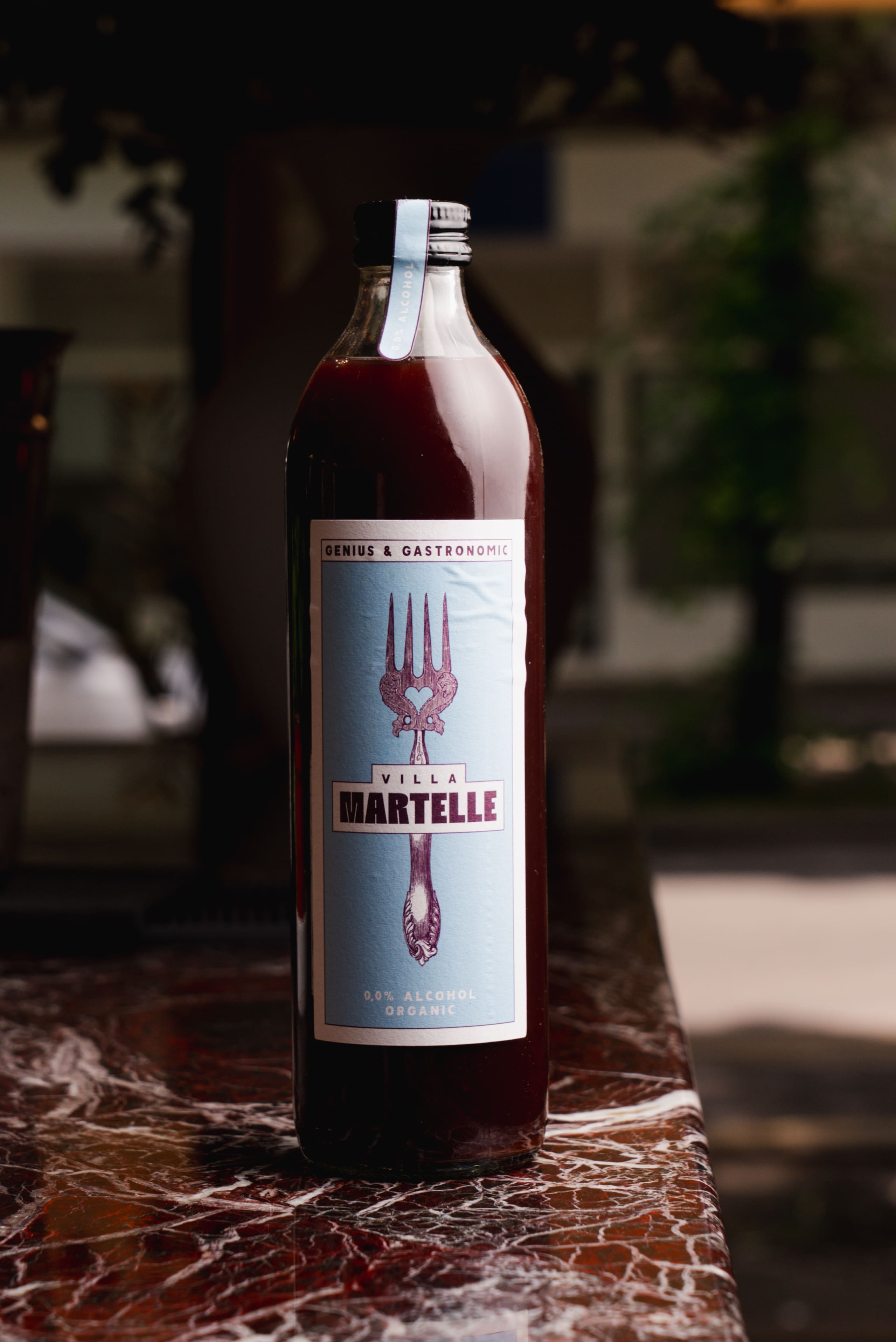 Villa Martelle, boisson bio sans alcool en terrasse